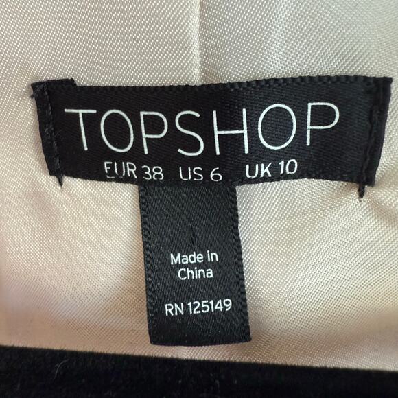 Topshop Faux Fur Jacket Teddy Plush Animal Print Y2K Model Off Duty Coat Size 6 - Picture 7 of 8